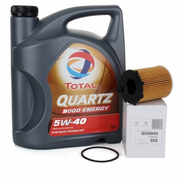 Total Quartz 9000 Energy 5W-40 5L + filtru ulei Peugeot 