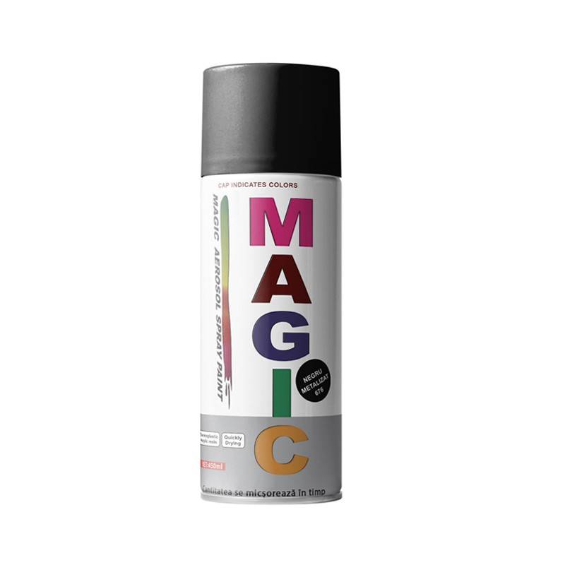 Spray vopsea Magic negru mat 004, 450 ml